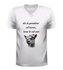 foto 6 V-hals shirt met geit als ik gemekker wil horen koop ik wel een geit humoristisch t-shirt
