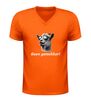 foto 3 V hals shirt met geit geen gemekker humoristisch t-shirt