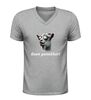 foto 5 V hals shirt met geit geen gemekker humoristisch t-shirt