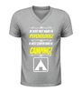 foto 5 V-hals shirt met tekst ik hoef niet naar de psycholoog ik moet gewoon naar de camping