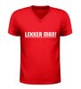 foto 4 V-hals shirt met tekst lekker man grappig t-Shirt