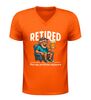 foto 3 V-hals shirt officially retired not my problem anymore grappig pensioen t-shirt met man en bier