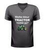 V hals Shirt welke kleur tractor hedde gij? grappig boeren t-Shirt met tractor afbeelding