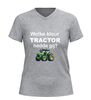 foto 11 V hals Shirt welke kleur tractor hedde gij? grappig boeren t-Shirt met tractor afbeelding