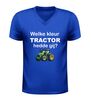 foto 2 V hals Shirt welke kleur tractor hedde gij? grappig boeren t-Shirt met tractor afbeelding