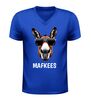 foto 2 V-hals t-Shirt heren mafkees lollige ezel met zonnebril print