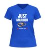 foto 8 V hals t-Shirt just married 10 years ago met trouwringen grappig jubileum Shirt 10 Jaar Getrouwd