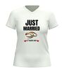 foto 12 V-hals t-shirt just married 12,5 years ago  pas getrouwd 12,5 Jaar geleden huwelijksjubileum shirt