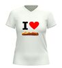 foto 12 V-hals t-shirt l love frikandel speciaal grappig snack shirt