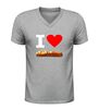 foto 5 V-hals t-shirt l love frikandel speciaal grappig snack shirt