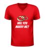 foto 4 V hals t-shirt will you marry me met ringen origineel aanzoek shirt voor huwelijksaanzoek