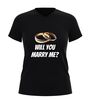 foto 7 V hals t-shirt will you marry me met ringen origineel aanzoek shirt voor huwelijksaanzoek