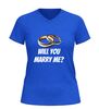 foto 8 V hals t-shirt will you marry me met ringen origineel aanzoek shirt voor huwelijksaanzoek