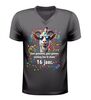 foto 1 V hals verjaardag shirt 16 jaar geen gemekker geen gemaar met grappige geit print