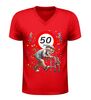 foto 4 V-hals verjaardag shirt 50 Jaar  humoristische rollator afbeelding