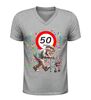 foto 5 V-hals verjaardag shirt 50 Jaar  humoristische rollator afbeelding