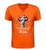 foto 3 V-hals verjaardag shirt 80 jaar  geen gemekker geen gemaar met geit