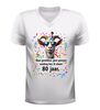 foto 6 V-hals verjaardag shirt 80 jaar  geen gemekker geen gemaar met geit