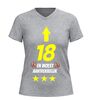 foto 11 verjaardag v-hals t-shirt  18 jaar en woest aantrekkelijk origineel cadeau