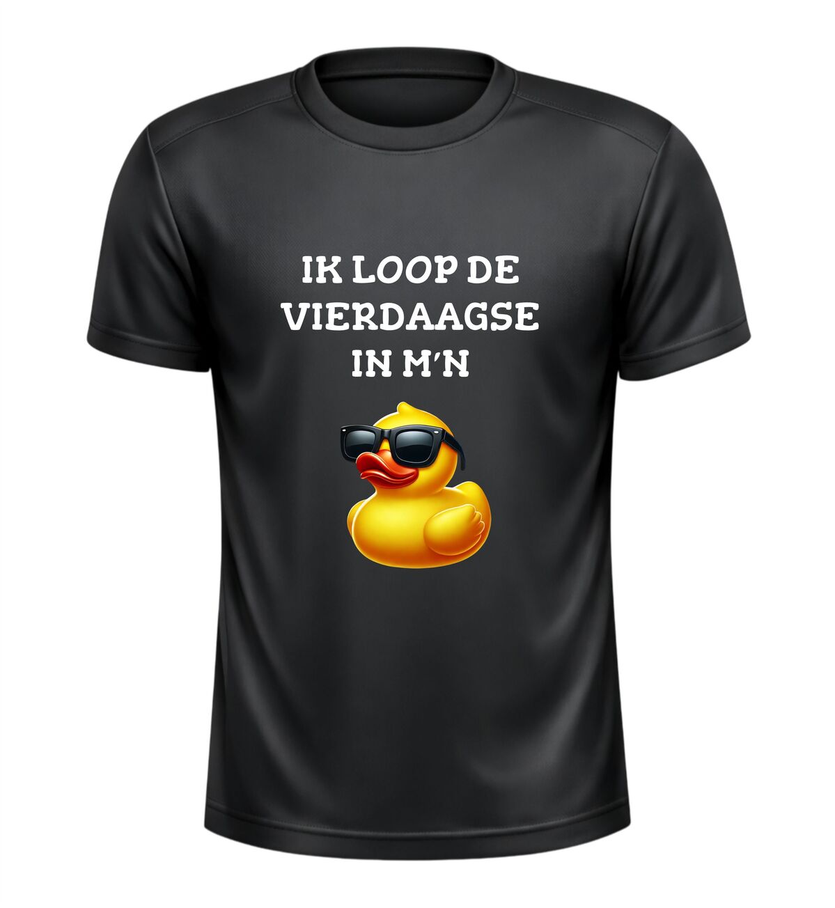 Vierdaagse sportshirt met eend ik loop de vierdaagse in mijn eendje grappig wandel shirt