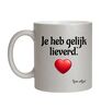 foto 1 Zilver glitter mok je hebt gelijk lieverd bjna altijd liefdevolle koffiemok met hartje