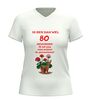 foto 12 80 jaar v-hals shirt ik zit nog lang niet achter de geraniums met geraniums afbeelding