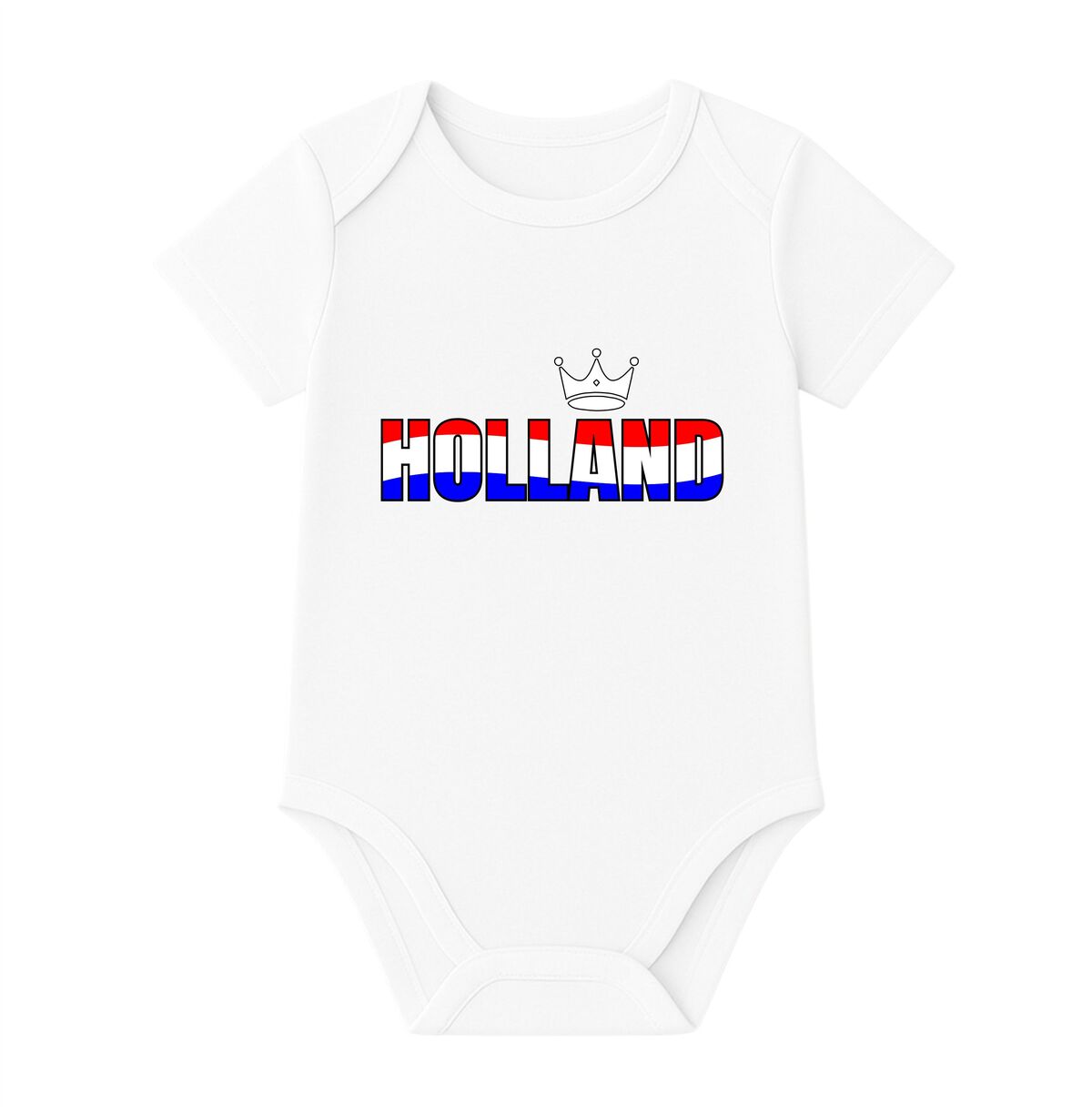 Baby romper Holland rood wit blauw met kroontje schattige supporter outfit