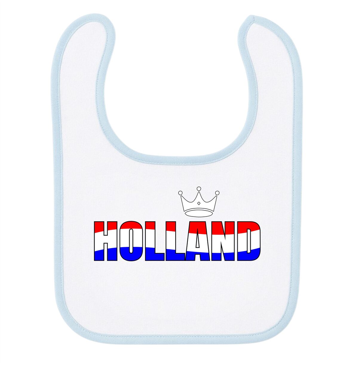 Baby slabber Holland rood wit blauw met kroontje schattige supporter accessoire
