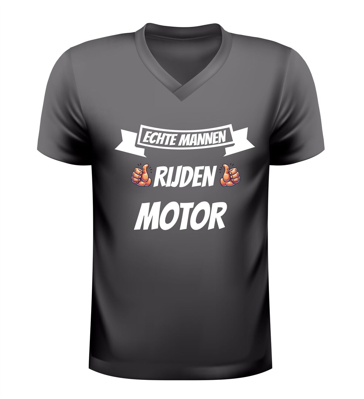 Heren v-hals motor shirt echte mannen rijden motor perfect cadeau voor bikers