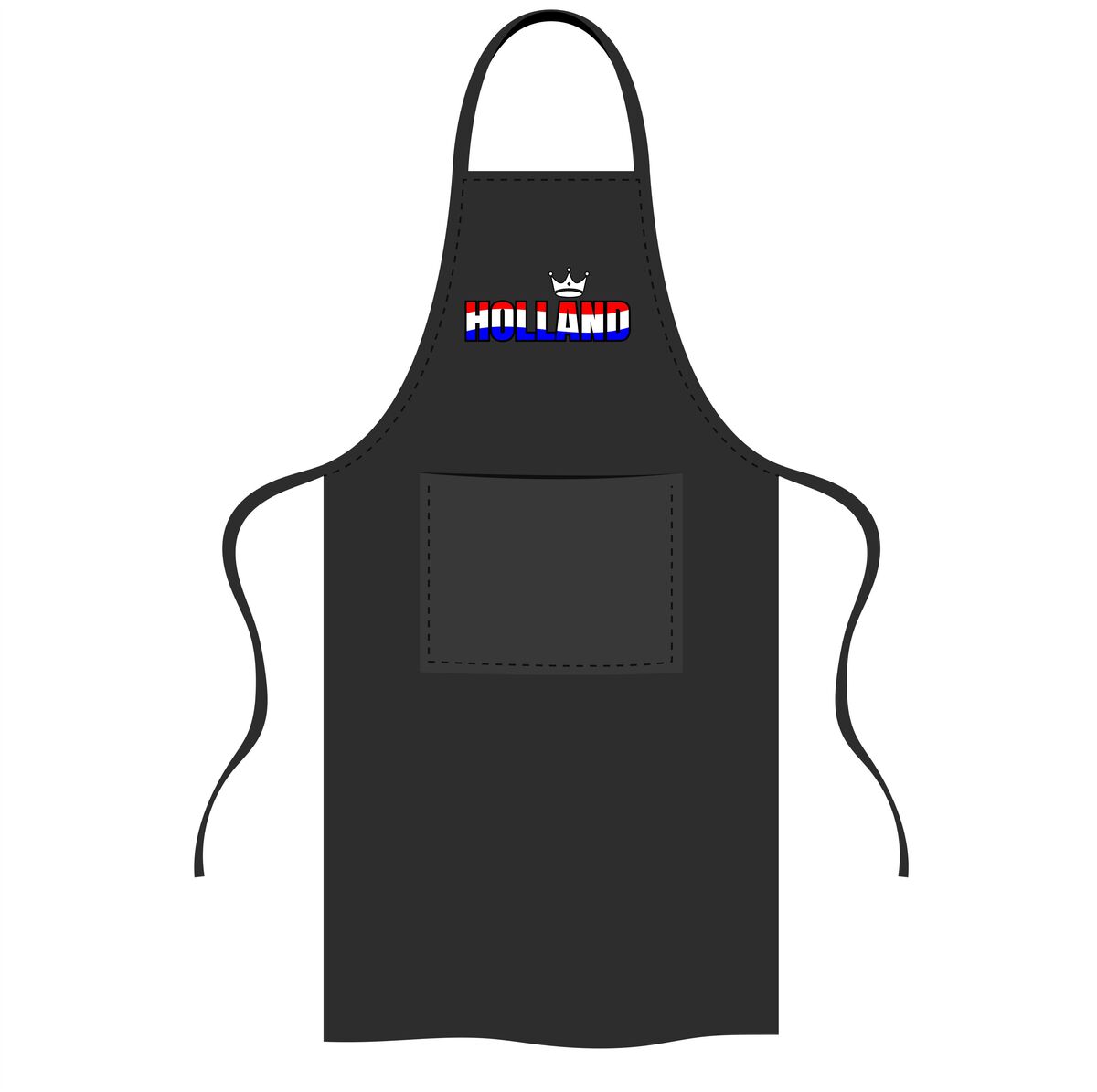 Holland schort rood wit blauw met kroontje supporter keukenschort voor EK en WK