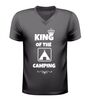 King of the camping v-hals t-shirt perfect shirt voor kampeer koning