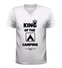 foto 6 King of the camping v-hals t-shirt perfect shirt voor kampeer koning