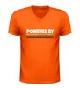 foto 3 Powered by frikandel v hals shirt grappig Nederlands snack t-shirt met frikandel afbeelding