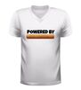 foto 6 Powered by frikandel v hals shirt grappig Nederlands snack t-shirt met frikandel afbeelding