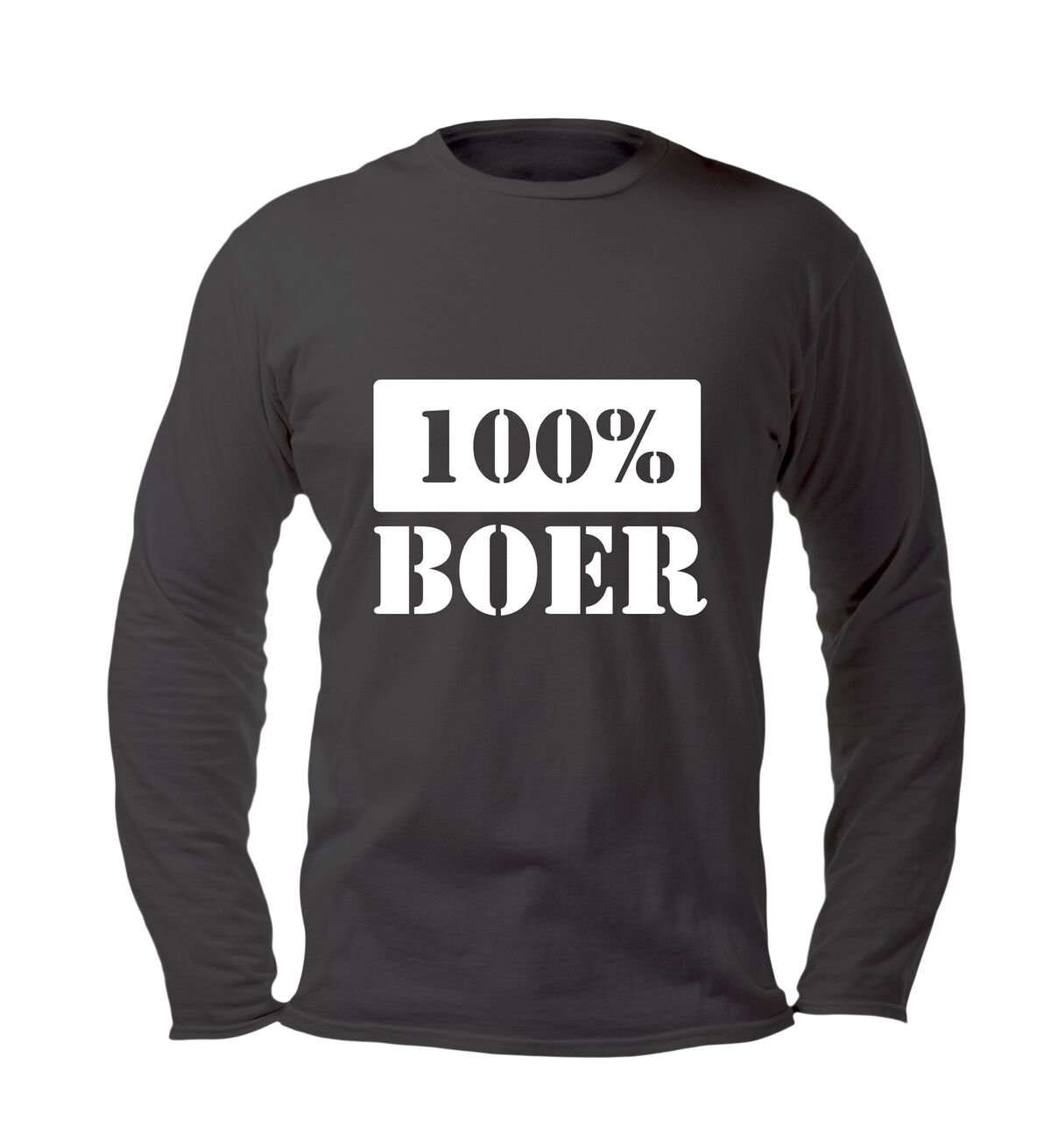 Stoere 100 procent boer longsleeve voor liefhebbers van het platteland