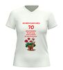 foto 12 V hals 70 jaar shirt nog lang niet achter de geraniums verjaardag t-shirt