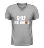 foto 5 V hals shirt chef bitterbal met bitterbal afbeelding grappig horeca en snackliefhebber t-shirt