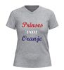 foto 5 Dames v hals t-shirt prinses van oranje rood wit blauw tekst koningsdag shirt Nederland fan shirt