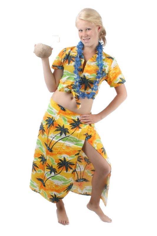 Hawaii set dames rok inclusief top 