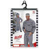 foto 2 Boevenpak gevangene Zwart Wit Gestreept perfect voor halloween of carnaval! voor een volwassenen met boeven streken.