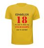 foto 15 Grappig 18 jaar verjaardag t-shirt eindelijk 18 jaar nu moet ik nog volwassen worden
