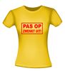 foto 16 Grappig shirt pas op zwenkt uit humor tekst t-shirt