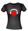 foto 2 i love hoofdtelefoon t-shirt