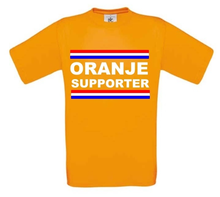 oranje supporter t-shirt met Nederlandse vlag