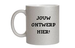 Maak je unieke glitter zilveren koffiemok
